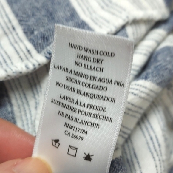 Rails Teresa Cannes Stripe Jumpsuit Linen Jumpsuit Blue White Size XS - Picture 13 of 16